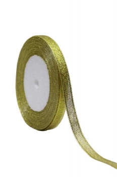 Geschenkband gold Lurex 10mm, 22,5m